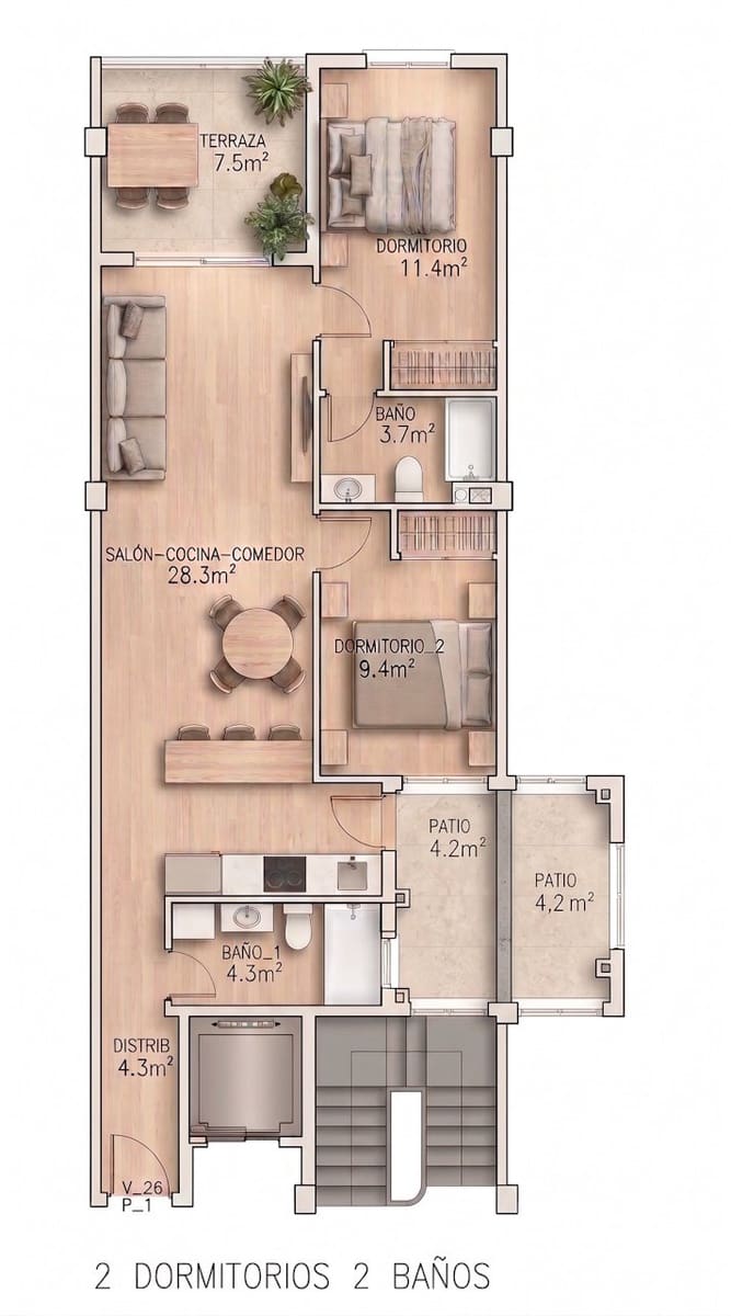 2 slaapkamer Appartement te koop in San Fulgencio met zwembad garage - € 148.000 (Ref: 10104274)