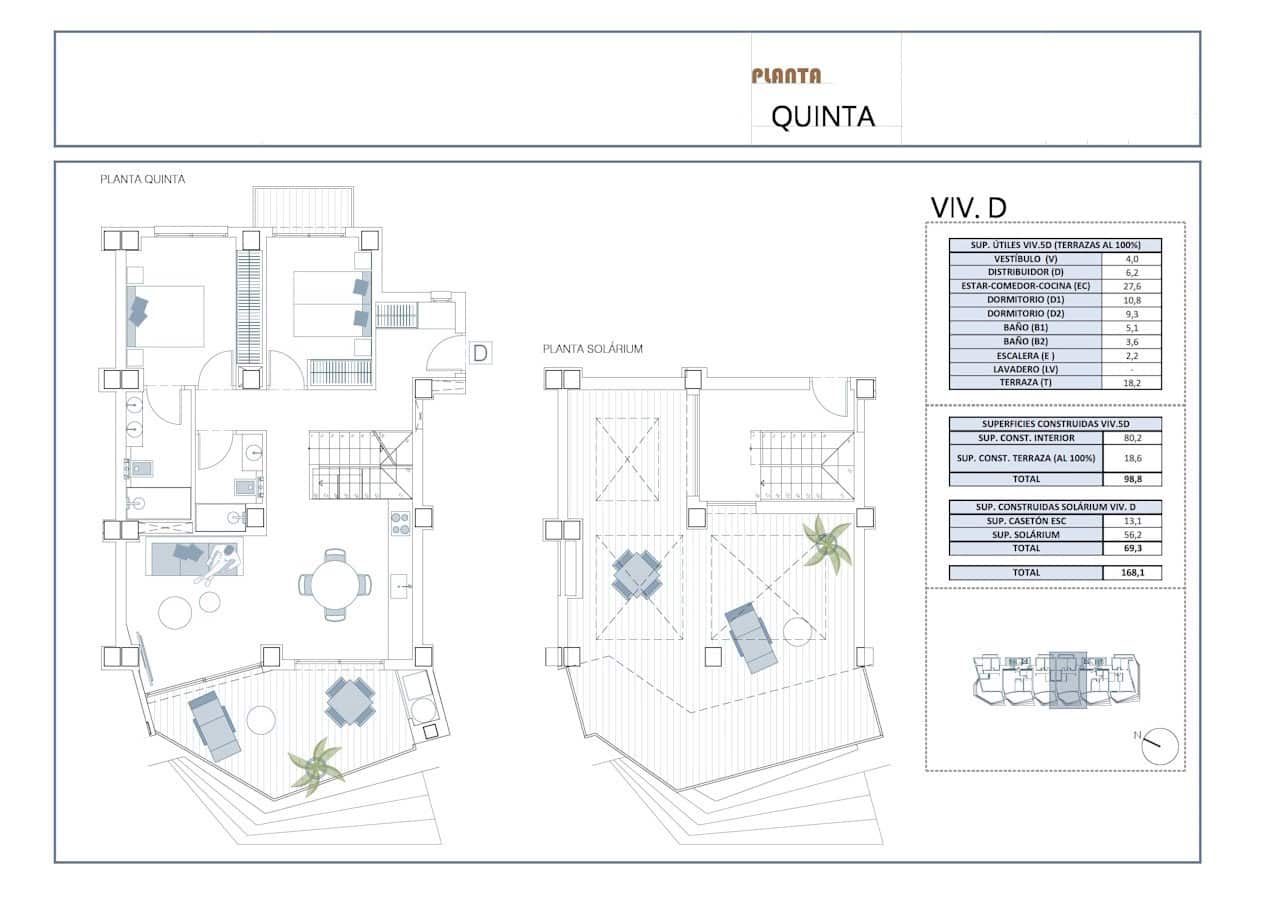 2 Zimmer Penthouse zu verkaufen in La Villajoyosa / Vila Joiosa mit Pool Garage - 640.000 € (Ref: 10113493)