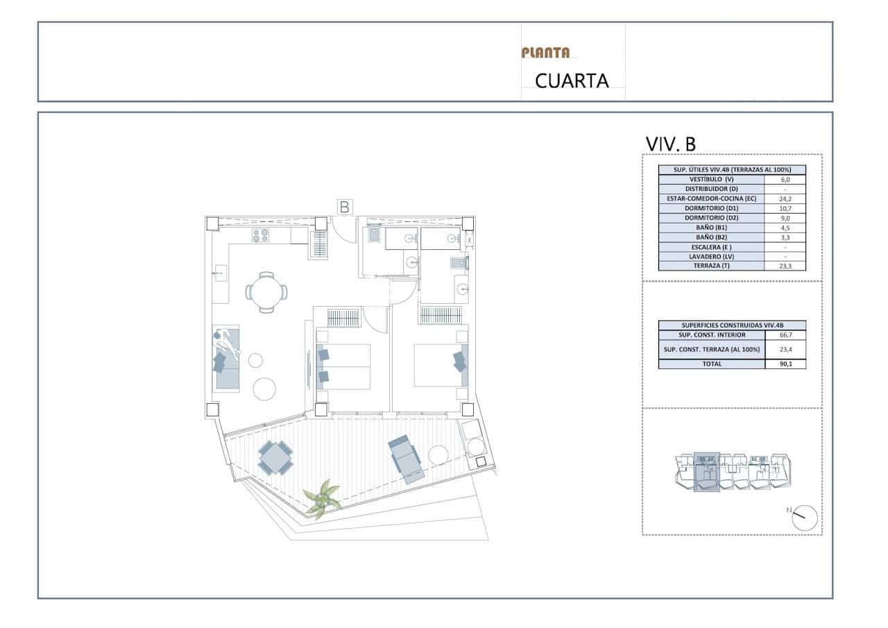 Apartamento de 2 habitaciones en La Villajoyosa / Vila Joiosa en venta con piscina garaje - 385.000 € (Ref: 10113494)