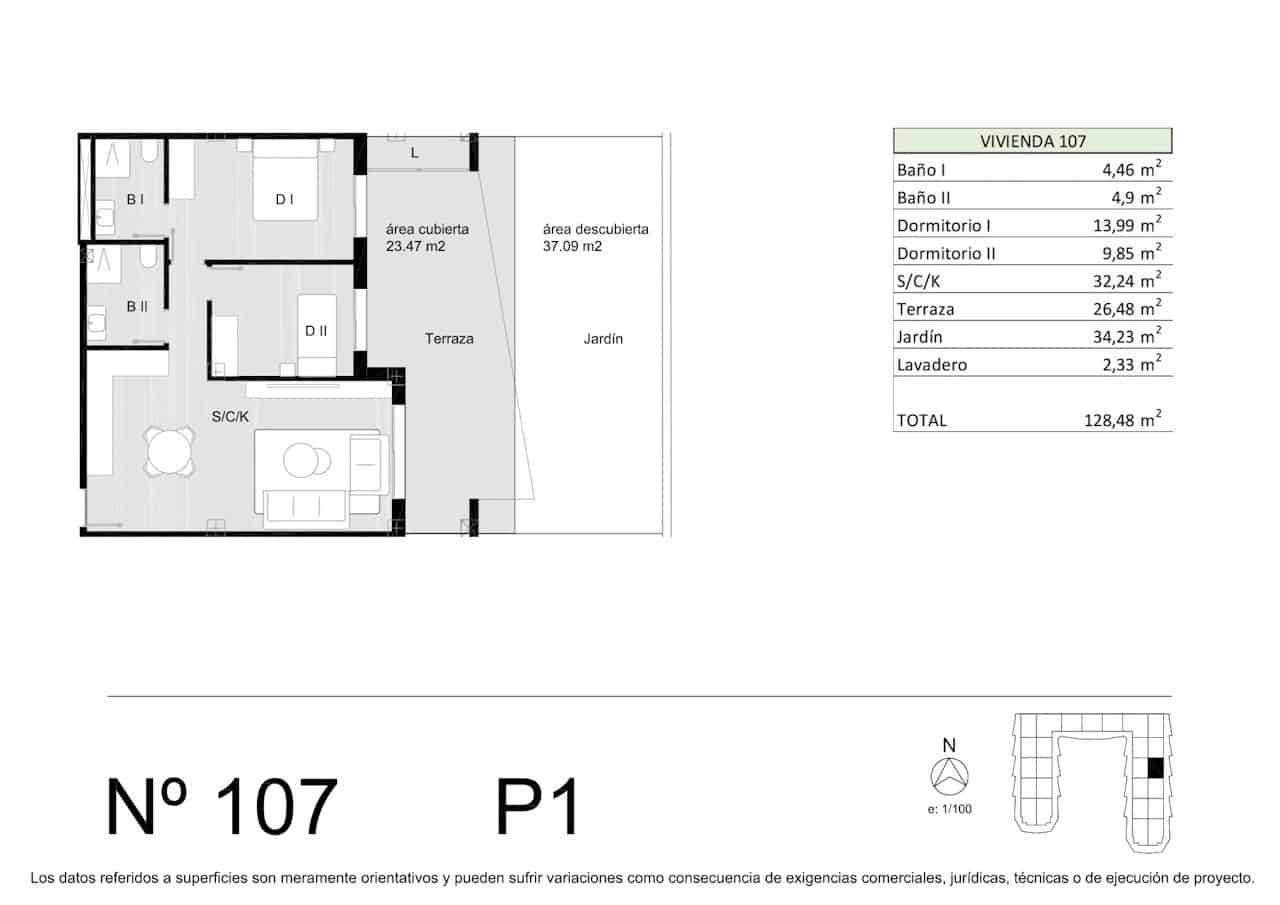 2 chambre Appartement à vendre à San Miguel de Salinas avec piscine garage - 194 900 € (Ref: 10118083)