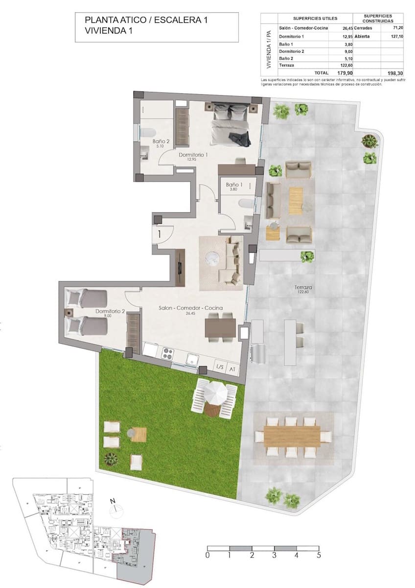 2 bedroom Penthouse for sale in Santa Pola with pool - € 385,000 (Ref: 10150434)