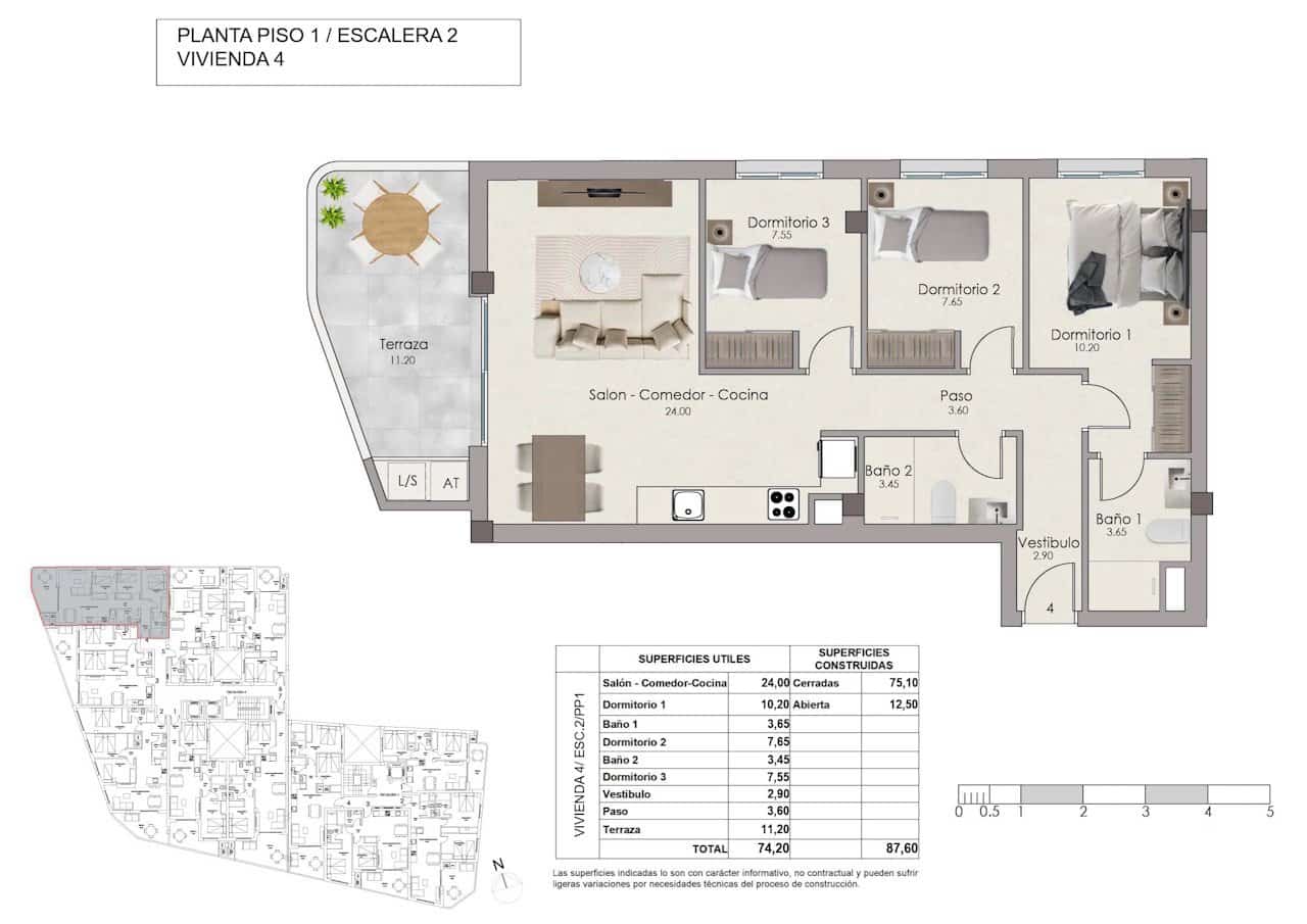3 soverom Leilighet til salgs i Santa Pola med svømmebasseng - € 315 000 (Ref: 10150436)