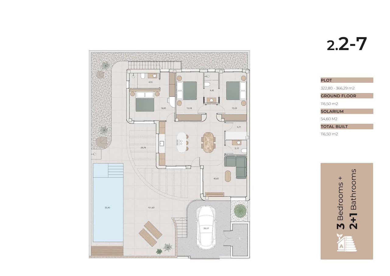 3 bedroom Villa for sale in Algorfa with pool garage - € 650,000 (Ref: 10150472)
