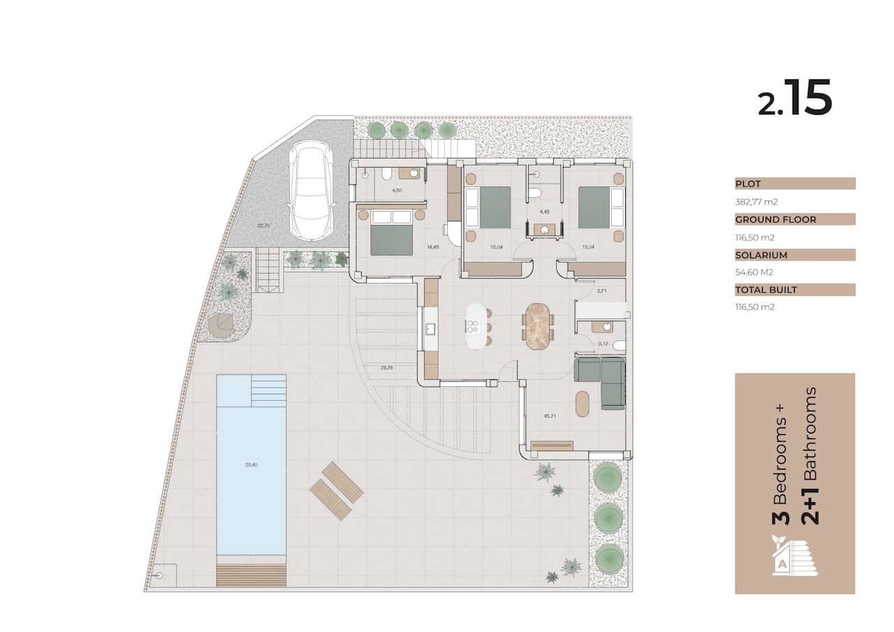 3 bedroom Villa for sale in Algorfa with pool garage - € 650,000 (Ref: 10150472)