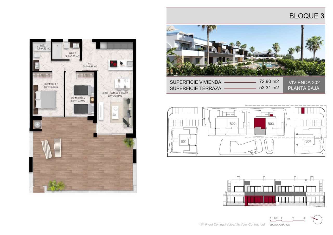 2 chambre Appartement à vendre à Ciudad Quesada avec piscine garage - 314 000 € (Ref: 10165543)