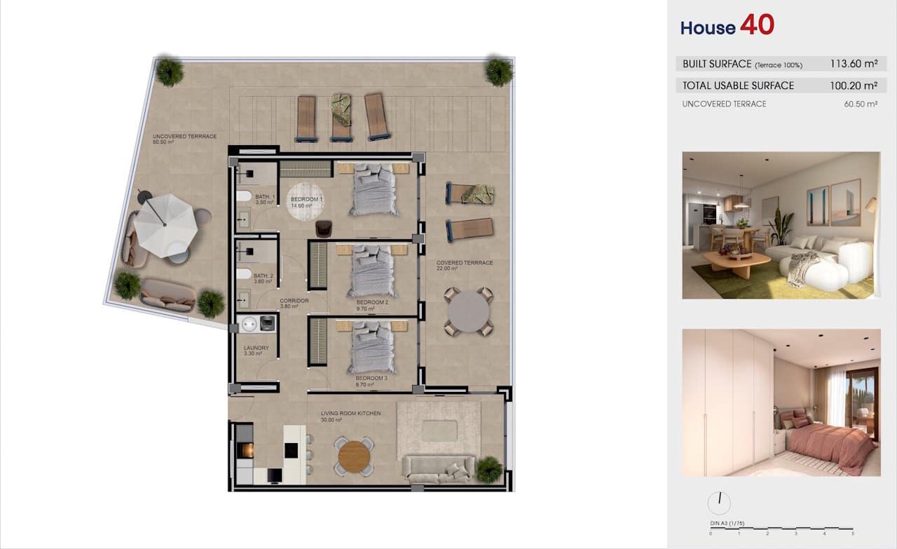 3 soverom Penthouse til salgs i Guardamar del Segura med svømmebasseng garasje - € 499 000 (Ref: 10170185)