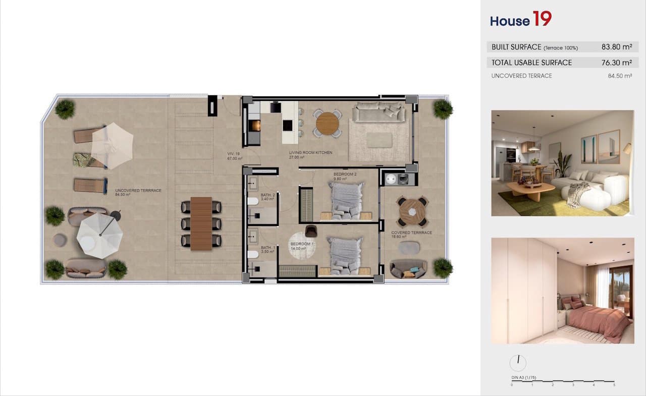 2 sovrum Takvåning till salu i Guardamar del Segura med pool garage - 360 000 € (Ref: 10170186)