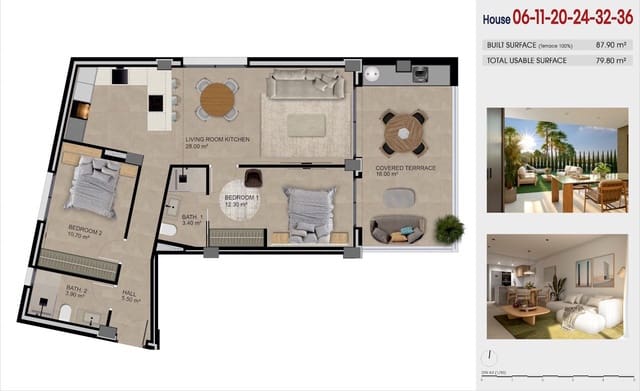 2 slaapkamer Appartement te koop in Guardamar del Segura met zwembad garage - € 275.000 (Ref: 10170187)