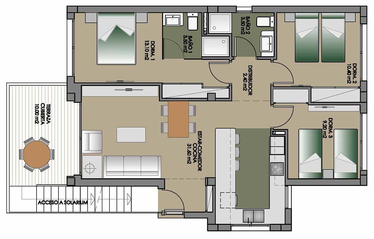 3 soveværelse Penthouse til salg i San Miguel de Salinas med swimmingpool garage - € 415.000 (Ref: 4648233)