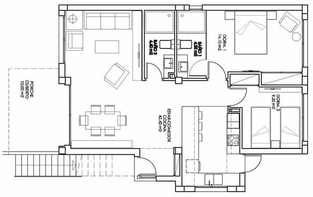 3 Zimmer Apartment zu verkaufen in San Miguel de Salinas mit Pool Garage - 375.000 € (Ref: 4648234)