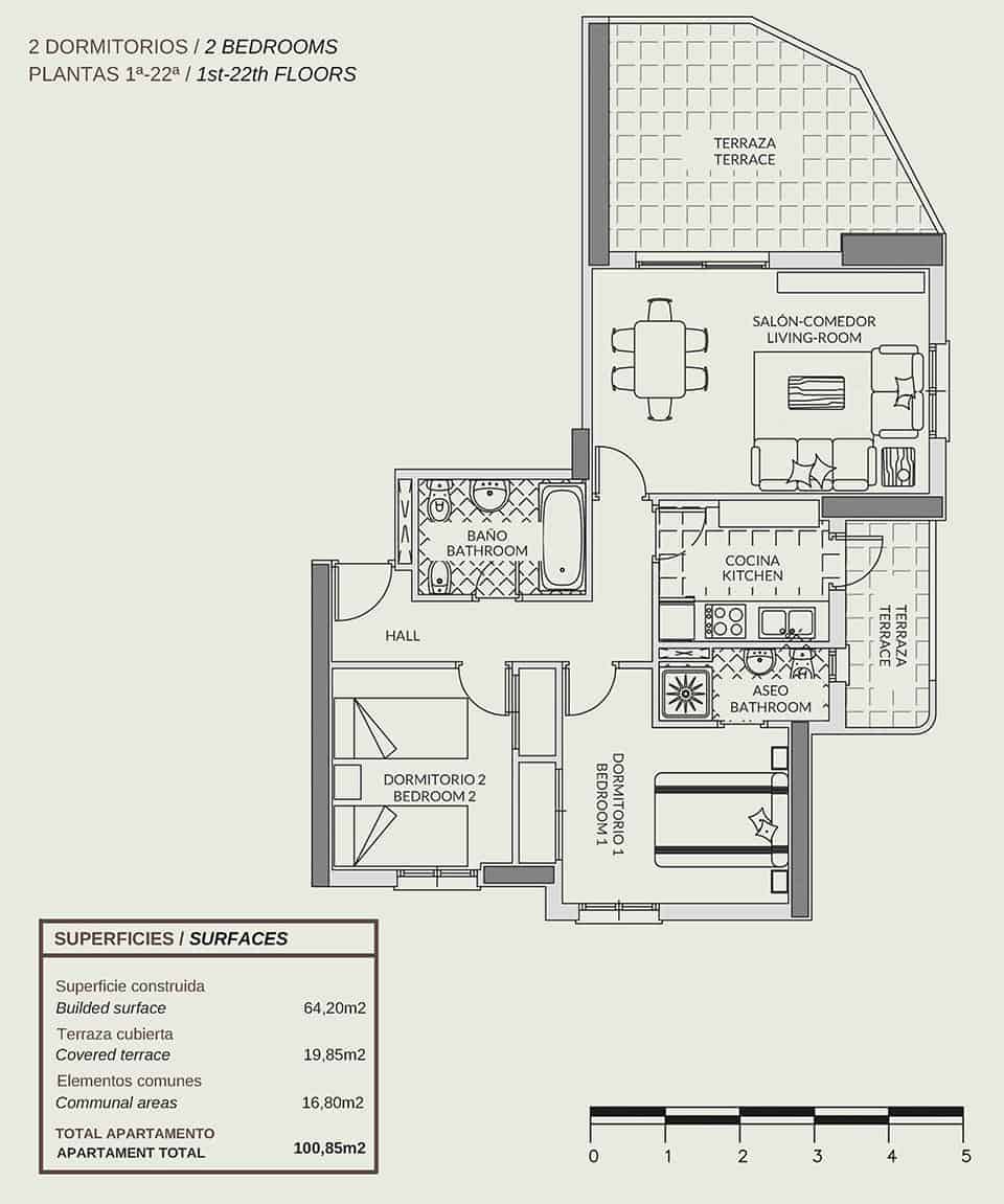 2 sovrum Lägenhet till salu i Calpe / Calp med pool - 295 000 € (Ref: 7453033)