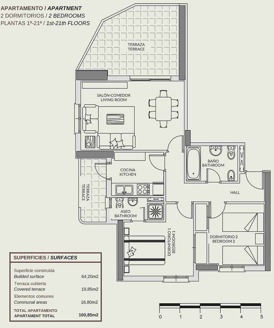 2 sovrum Lägenhet till salu i Calpe / Calp med pool - 295 000 € (Ref: 7453033)