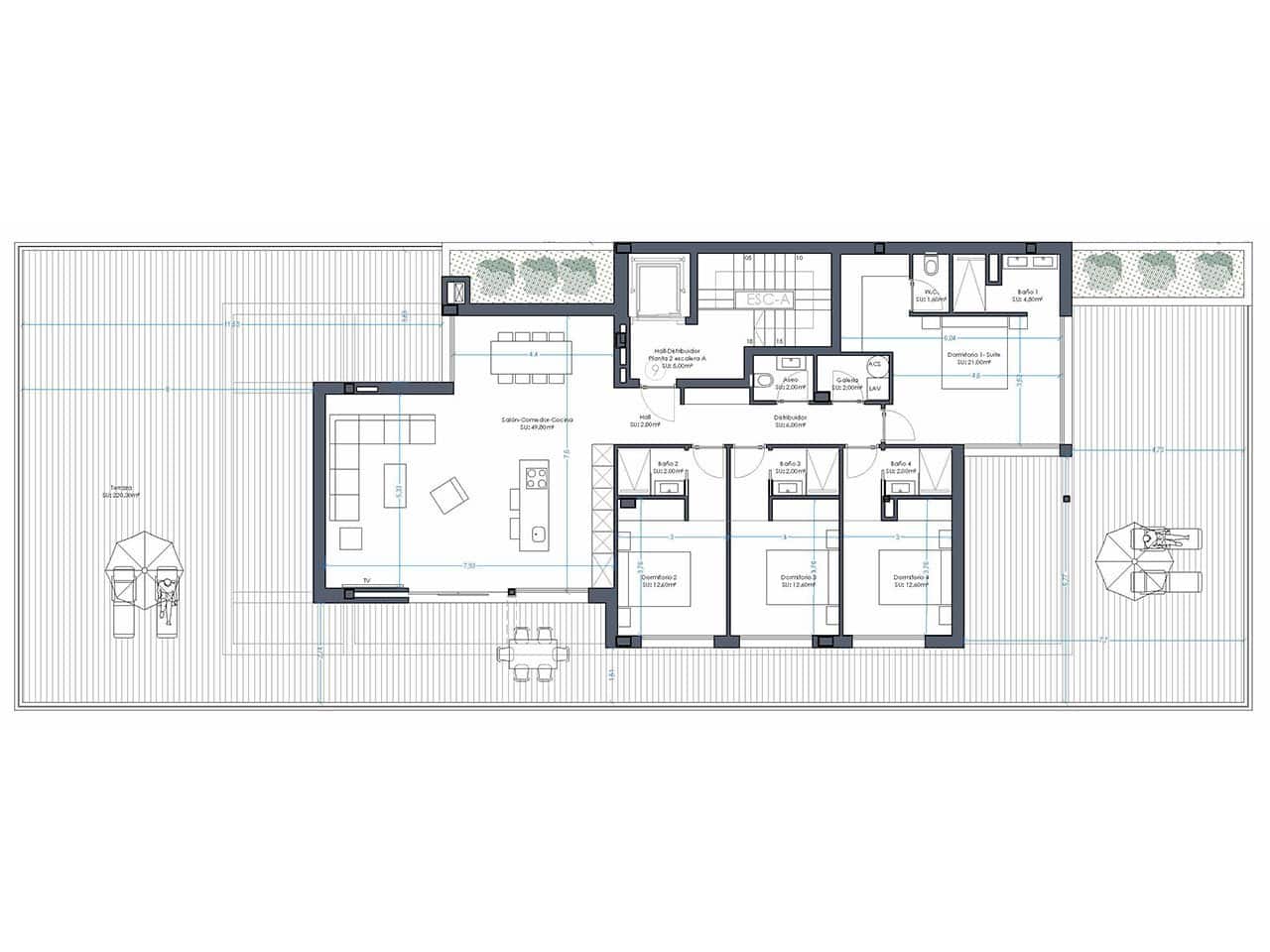 4 soveværelse Penthouse til salg i Orihuela Costa med swimmingpool garage - € 1.499.000 (Ref: 7486097)