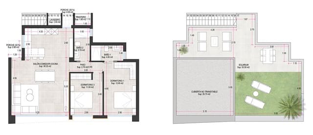 2 Zimmer Villa zu verkaufen in Condado de Alhama, Alhama de Murcia mit Garage - 279.000 € (Ref: 7540895)