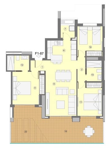 3 camera da letto Appartamento in vendita in Rincón Bajo, Benidorm con piscina garage - 471.000 € (Rif: 7550382)