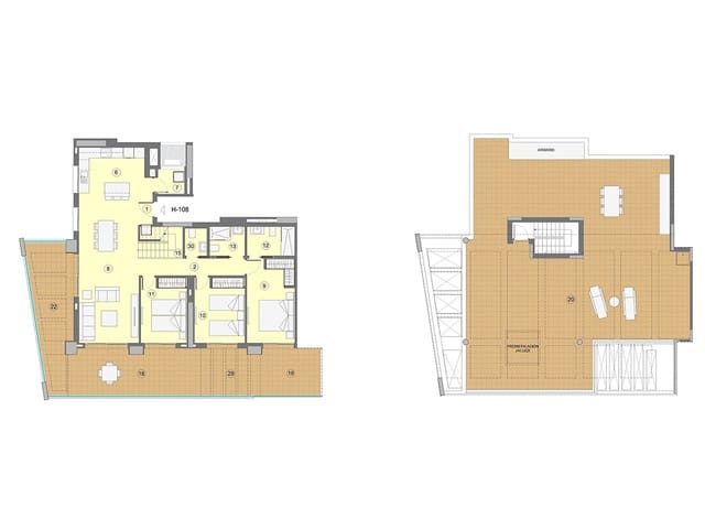 3 chambre Penthouse à vendre à Benidorm avec piscine garage - 800 000 € (Ref: 7550384)