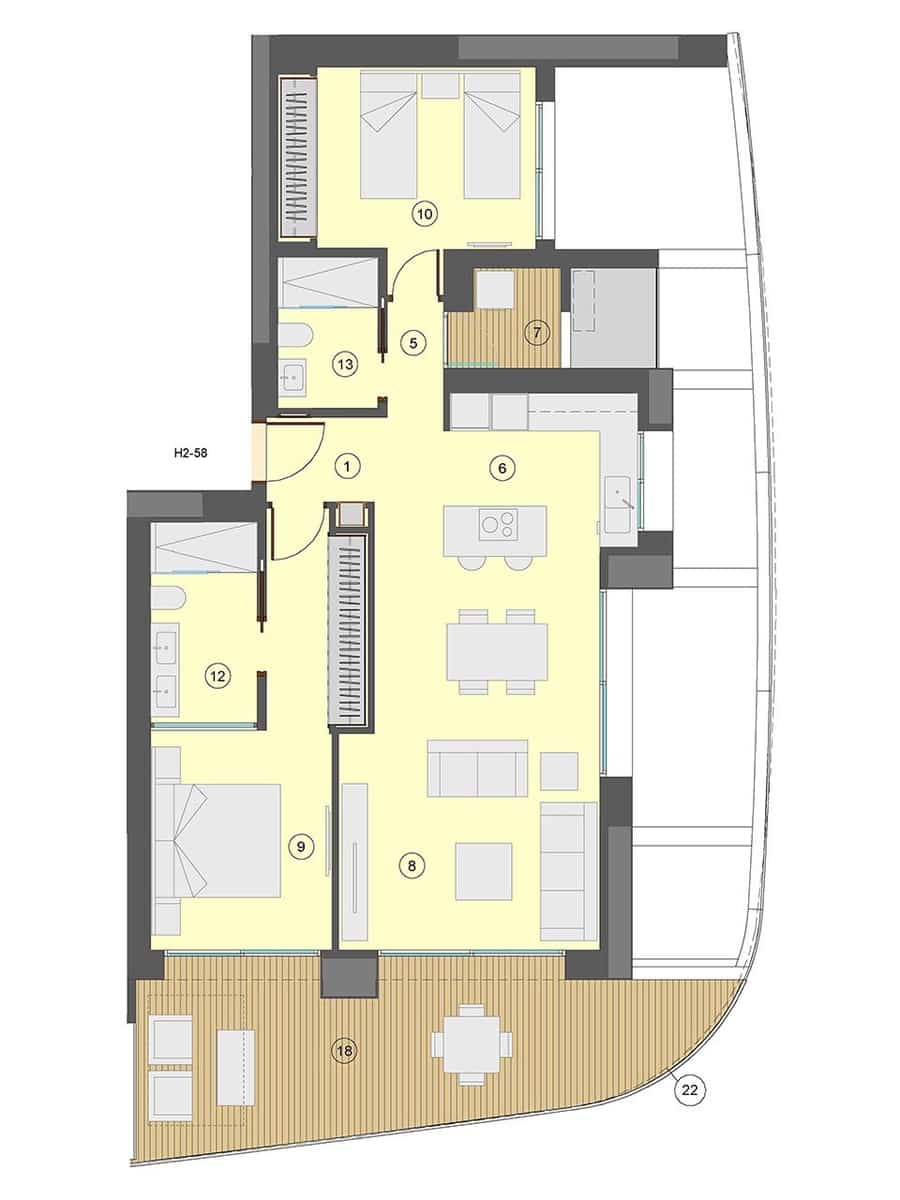 2 chambre Appartement à vendre à Benidorm avec piscine garage - 601 000 € (Ref: 7555852)