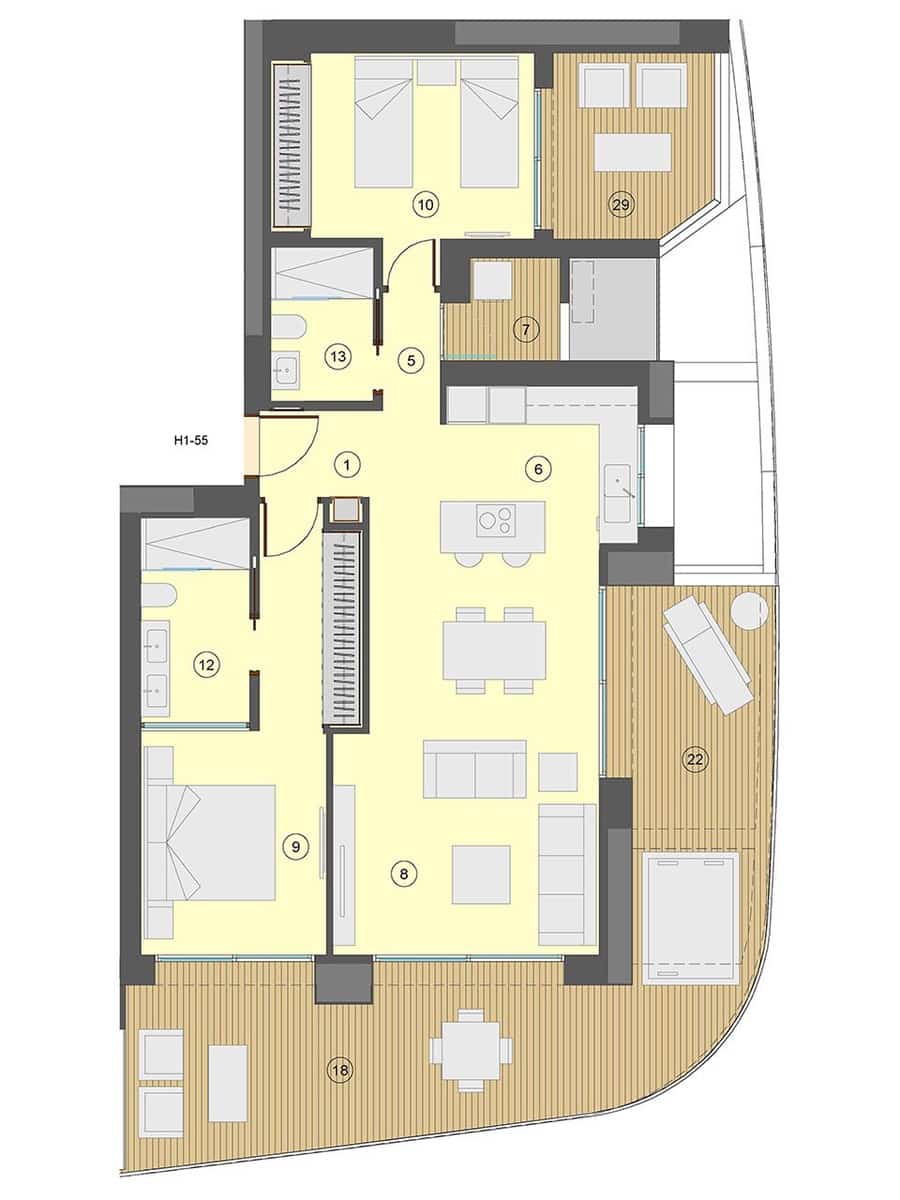 2 chambre Appartement à vendre à Benidorm avec piscine garage - 601 000 € (Ref: 7555852)