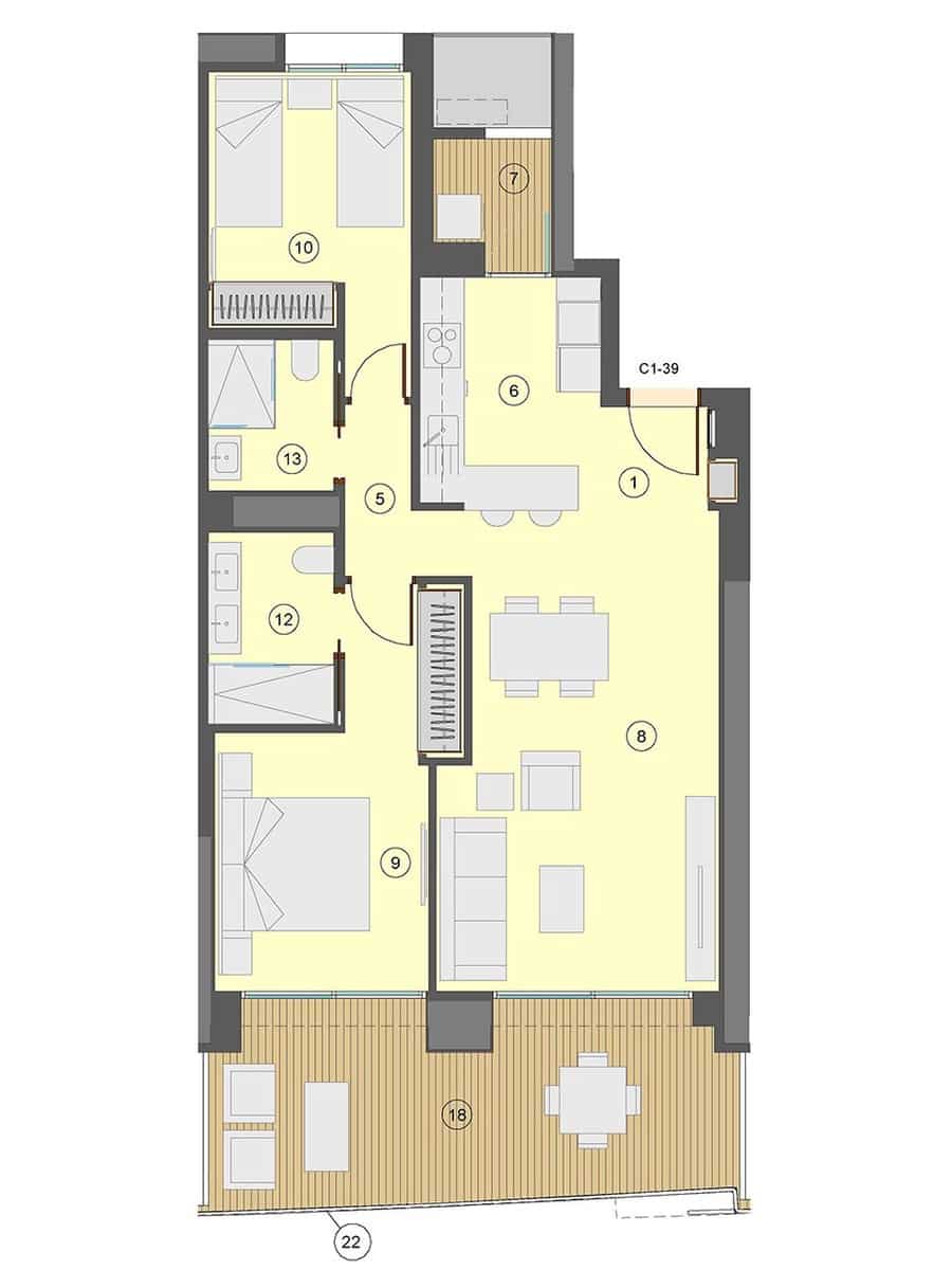 2 chambre Appartement à vendre à Benidorm avec piscine garage - 601 000 € (Ref: 7555852)