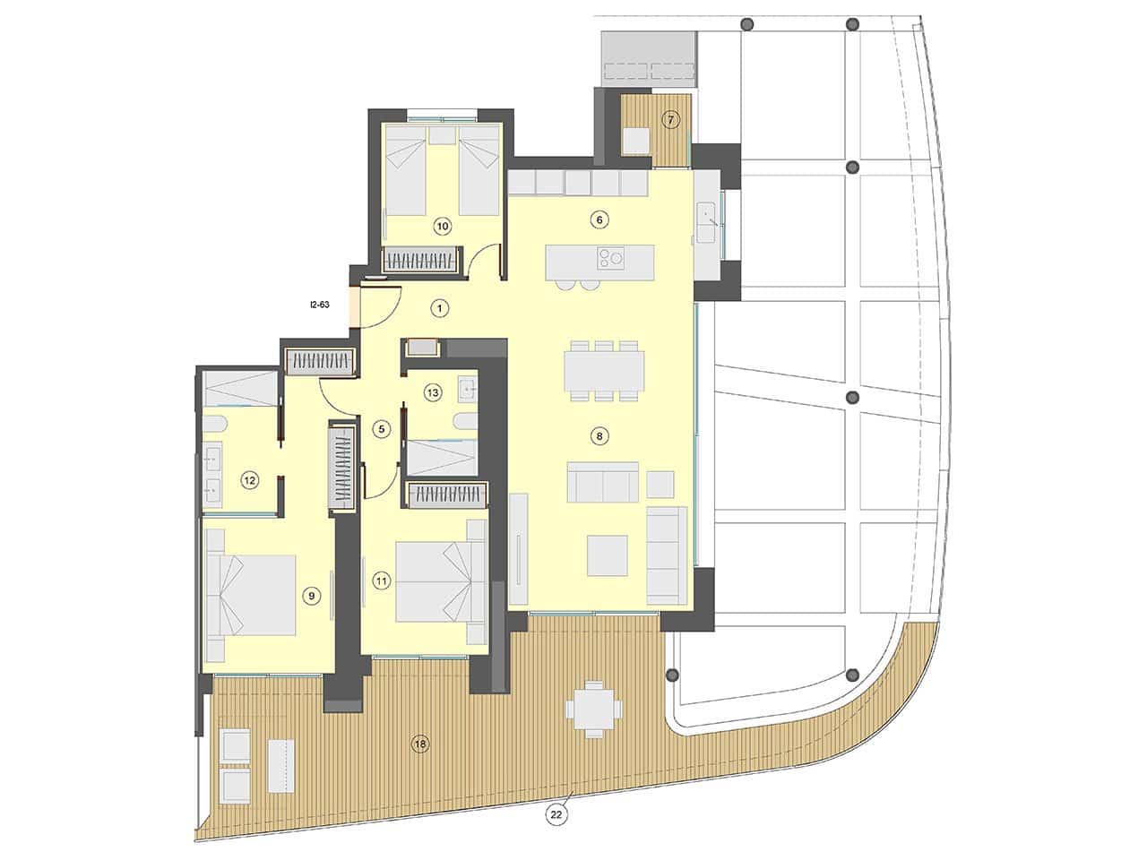 3 bedroom Apartment for sale in Benidorm with pool garage - € 895,000 (Ref: 7555853)