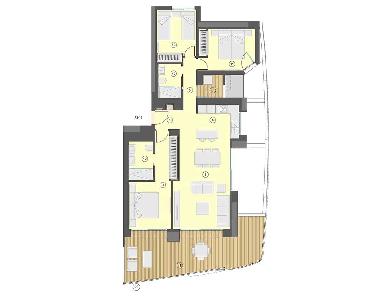 3 bedroom Apartment for sale in Benidorm with pool garage - € 895,000 (Ref: 7555853)