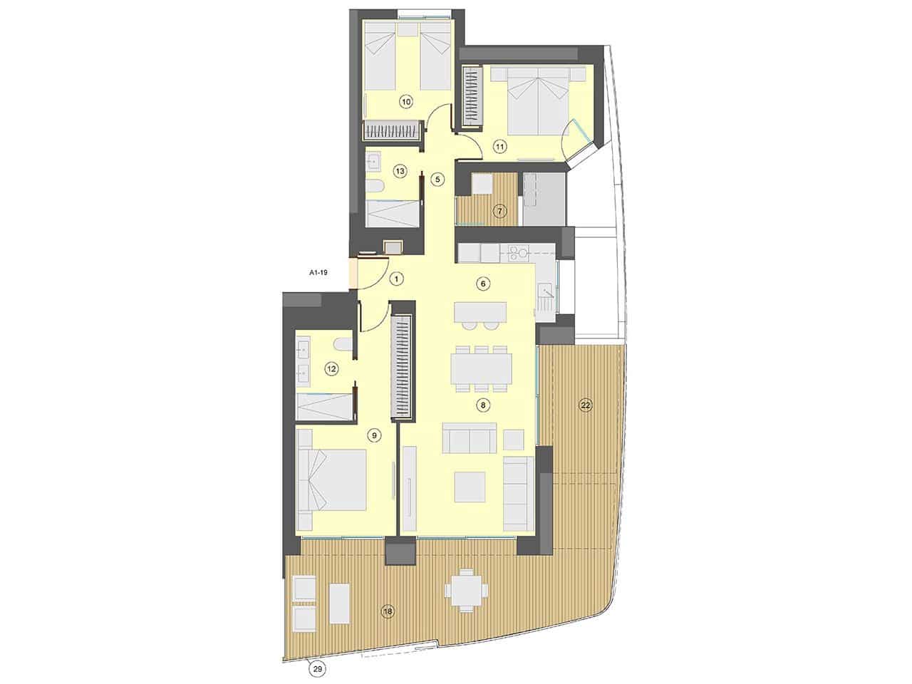 3 bedroom Apartment for sale in Benidorm with pool garage - € 895,000 (Ref: 7555853)