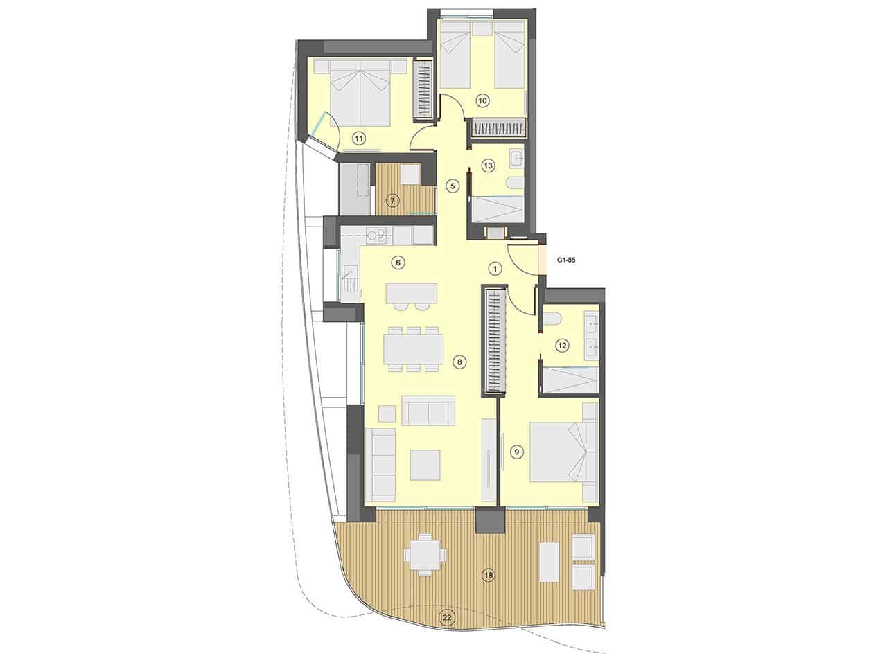 3 bedroom Apartment for sale in Benidorm with pool garage - € 895,000 (Ref: 7555853)