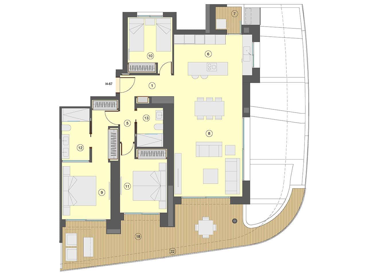 3 bedroom Apartment for sale in Benidorm with pool garage - € 895,000 (Ref: 7555853)