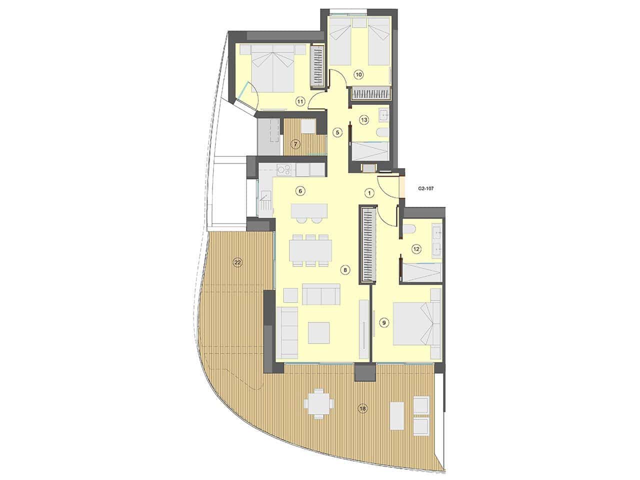 3 bedroom Apartment for sale in Benidorm with pool garage - € 895,000 (Ref: 7555853)