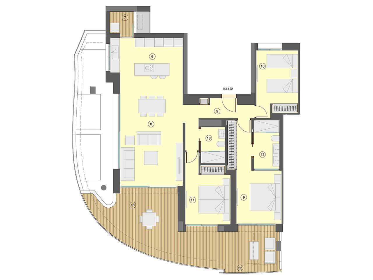 3 bedroom Apartment for sale in Benidorm with pool garage - € 895,000 (Ref: 7555853)