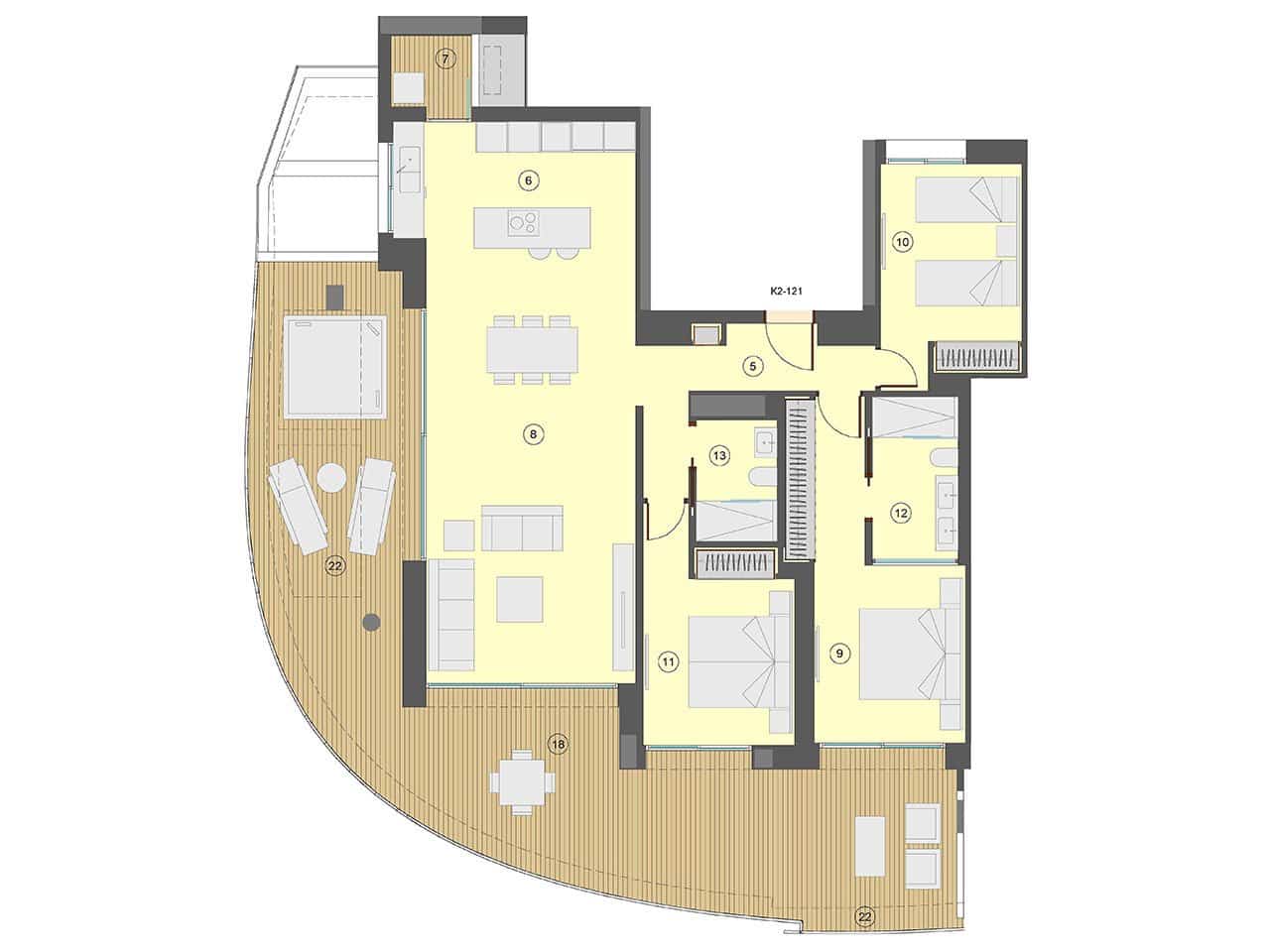 3 bedroom Apartment for sale in Benidorm with pool garage - € 895,000 (Ref: 7555853)