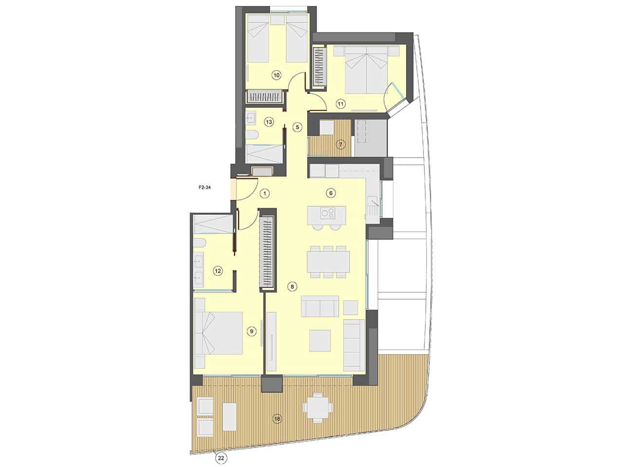 3 bedroom Apartment for sale in Benidorm with pool garage - € 895,000 (Ref: 7555853)