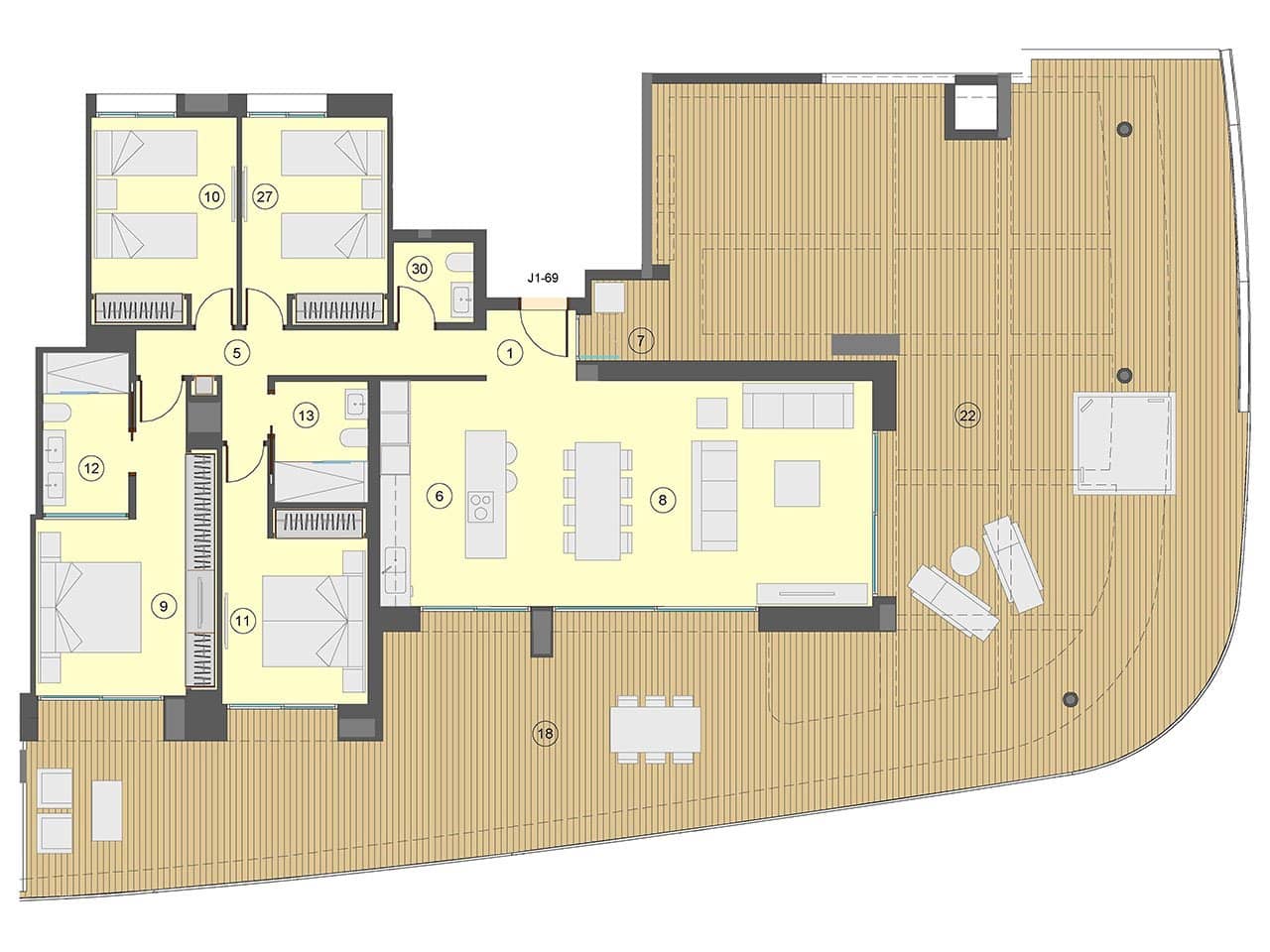 4 bedroom Apartment for sale in Benidorm with pool garage - € 1,370,000 (Ref: 7555855)
