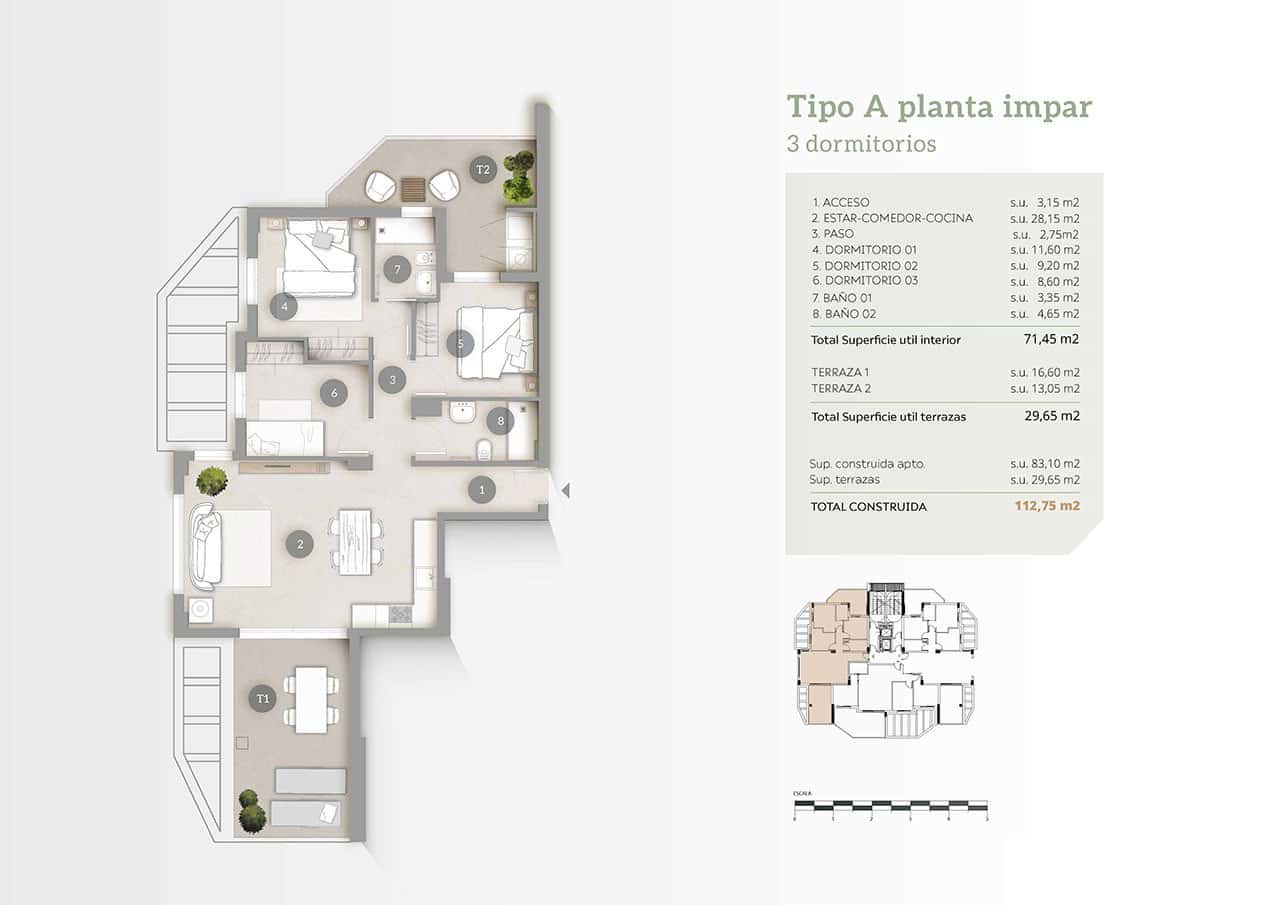 3 sypialnia Apartament na sprzedaż w Calpe / Calp z basenem garażem - 600 000 € (Ref: 7591634)