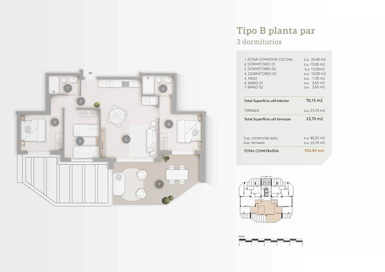 3 sypialnia Apartament na sprzedaż w Calpe / Calp z basenem garażem - 600 000 € (Ref: 7591634)