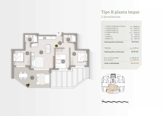 3 sypialnia Apartament na sprzedaż w Calpe / Calp z basenem garażem - 600 000 € (Ref: 7591634)