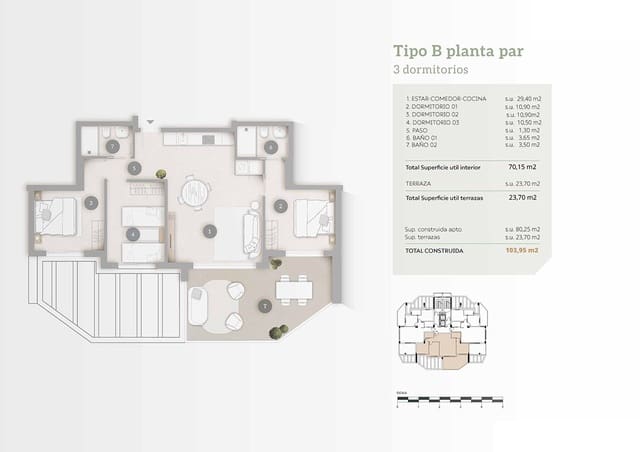 3 sypialnia Apartament na sprzedaż w Calpe / Calp z basenem garażem - 600 000 € (Ref: 7591634)