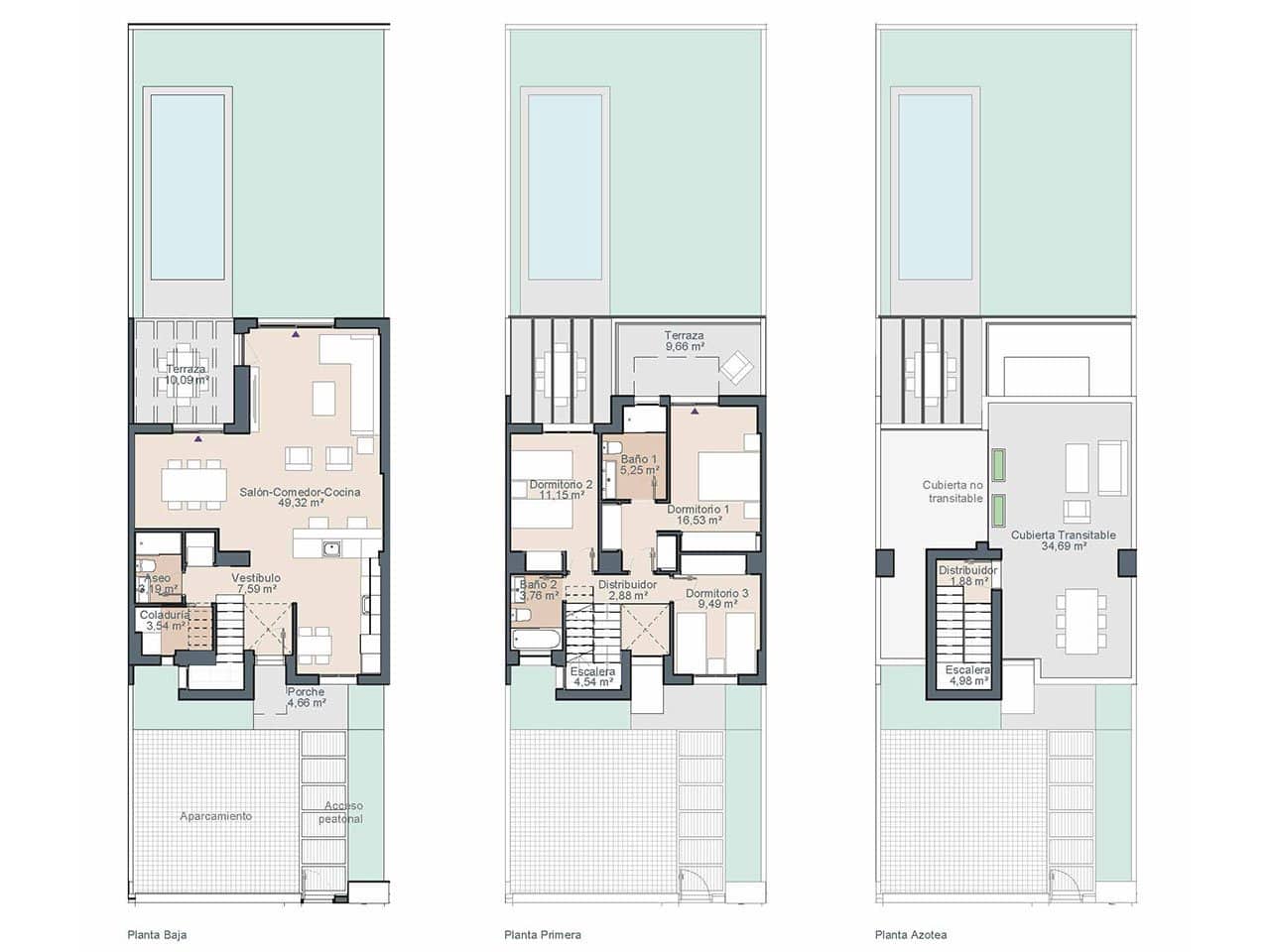 3 soveværelse Byhus til salg i Palma de Mallorca med swimmingpool garage - € 1.115.000 (Ref: 7612642)