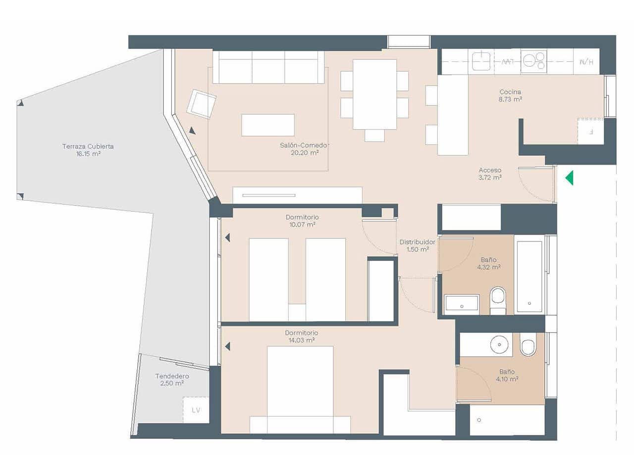 2 soverom Leilighet til salgs i Palmanova med svømmebasseng garasje - € 606 000 (Ref: 7618096)