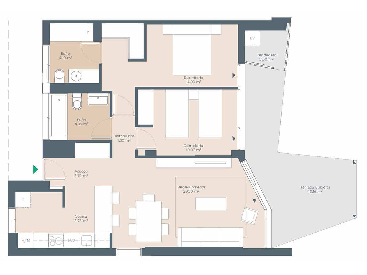2 soverom Leilighet til salgs i Palmanova med svømmebasseng garasje - € 606 000 (Ref: 7618096)