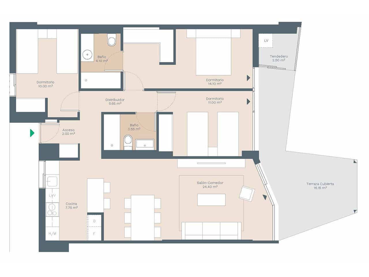 3 soverom Leilighet til salgs i Palmanova med svømmebasseng garasje - € 686 000 (Ref: 7618097)