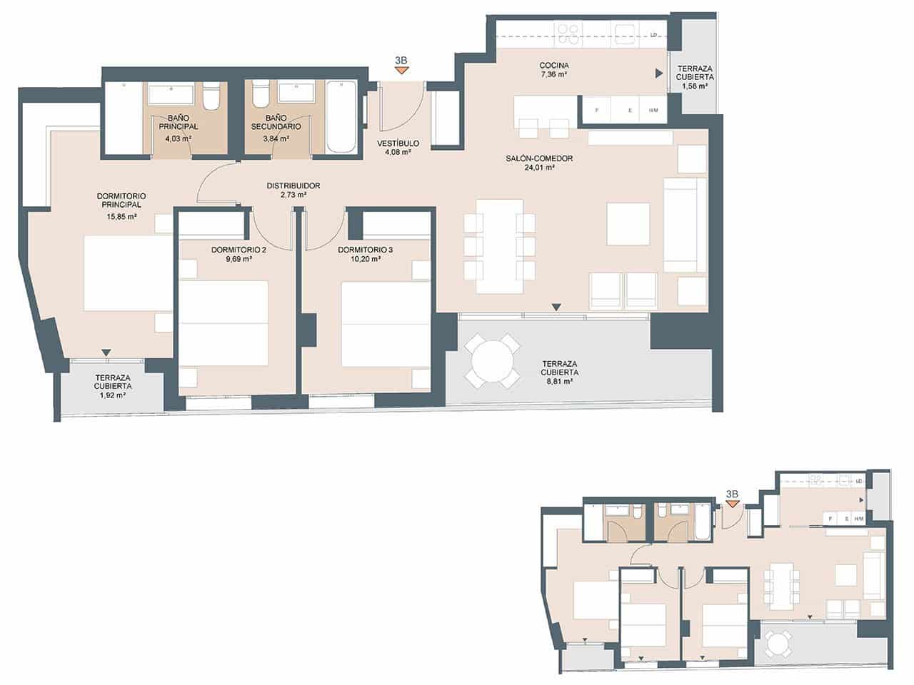 3 soveværelse Lejlighed til salg i Alicante by med swimmingpool garage - € 468.600 (Ref: 7618099)