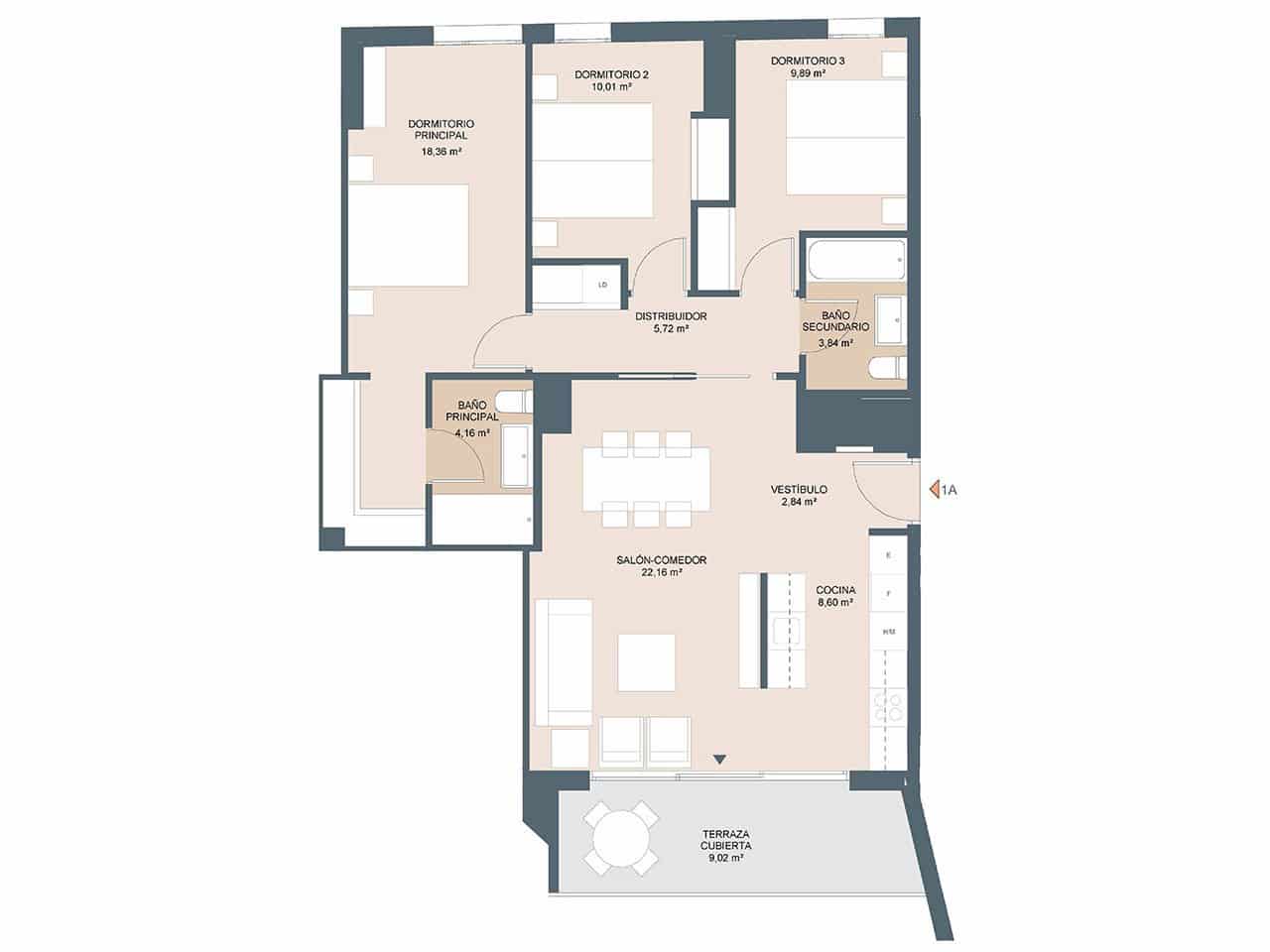 3 soveværelse Lejlighed til salg i Alicante by med swimmingpool garage - € 468.600 (Ref: 7618099)
