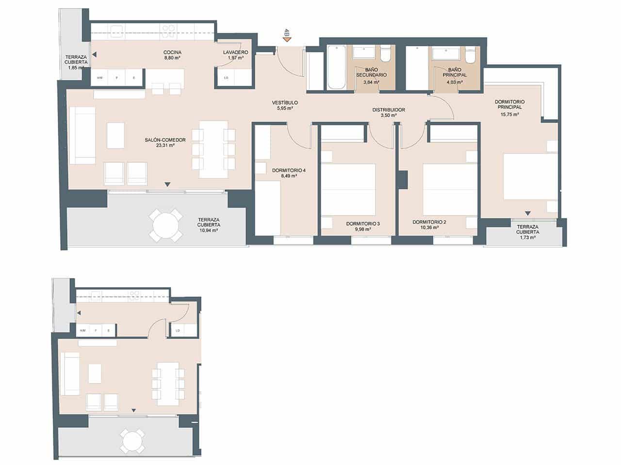 4 soveværelse Lejlighed til salg i Alicante by med swimmingpool garage - € 471.600 (Ref: 7618100)