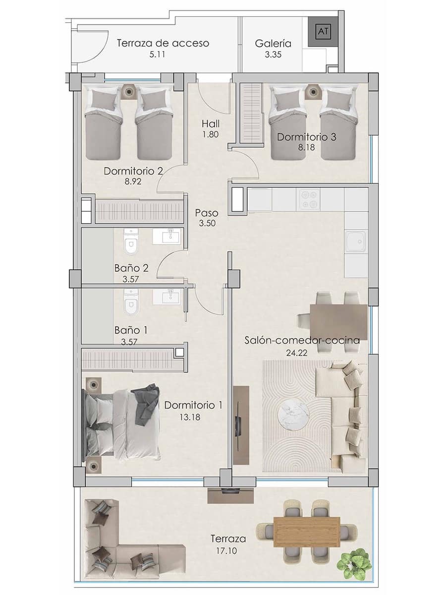 3 bedroom Apartment for sale in Santa Pola with pool garage - € 375,000 (Ref: 7631860)