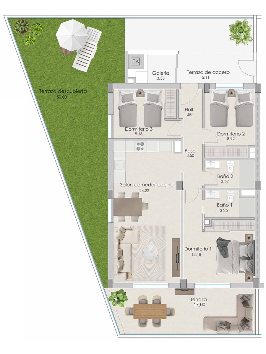 3 bedroom Apartment for sale in Santa Pola with pool garage - € 375,000 (Ref: 7631860)