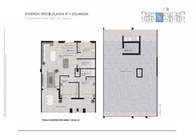 Ático de 3 habitaciones en La Mata, Torrevieja en venta con piscina garaje - 540.000 € (Ref: 7687626)