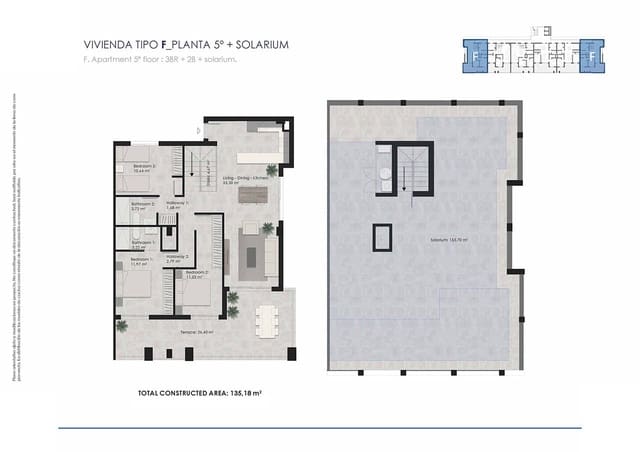 Ático de 3 habitaciones en La Mata, Torrevieja en venta con piscina garaje - 540.000 € (Ref: 7687626)