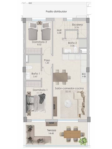 2 quarto Penthouse para venda em Norte, Santa Pola com piscina garagem - 420 000 € (Ref: 7739290)