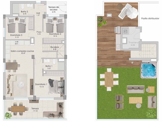 3 makuuhuone Kattohuoneisto myytävänä paikassa Norte, Santa Pola mukana uima-altaan 
autotalli - 495 000 € (Ref: 7739291)
